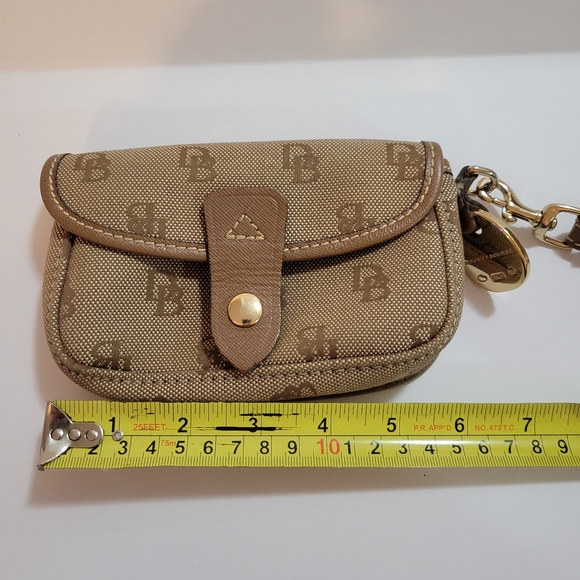 Vintage Dooney & Bourke Black Leather Wristlet Purse - Picture 3 of 4